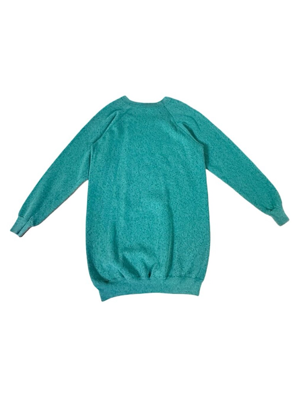 Vintage 1990s Pannill Green Black Speckled Sweatshirt Made in USA